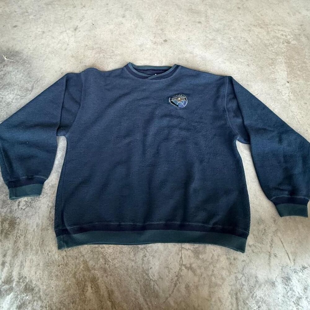 Vintage 90s Keeneland Horse Racing Embroidered Fleece Crewneck Sweatshirt
